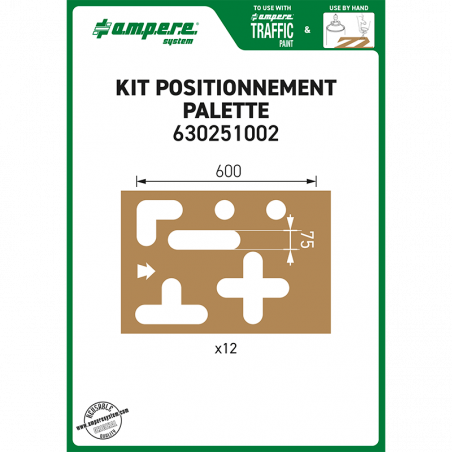 Kit of 12 Pallets position floor stencils