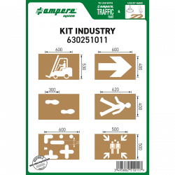 ampere reusable floor stencils - industry kit